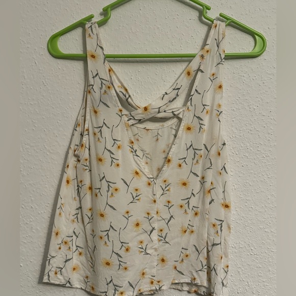 Light weight sunflower tank top with cross back - Picture 2 of 3